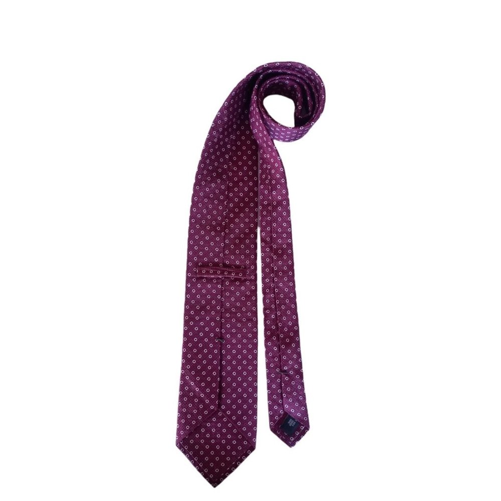 VAN LAACK Purple Geometric 100% Silk Tie 58"/ 3".1/2 NWOT - Picture 2 of 6